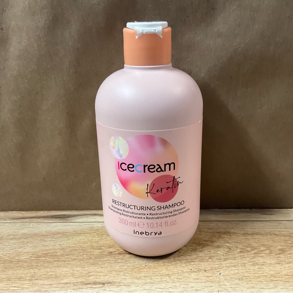 New! Inebrya Ice Cream Keratin Restructuring Shampoo 300ml 10.14oz